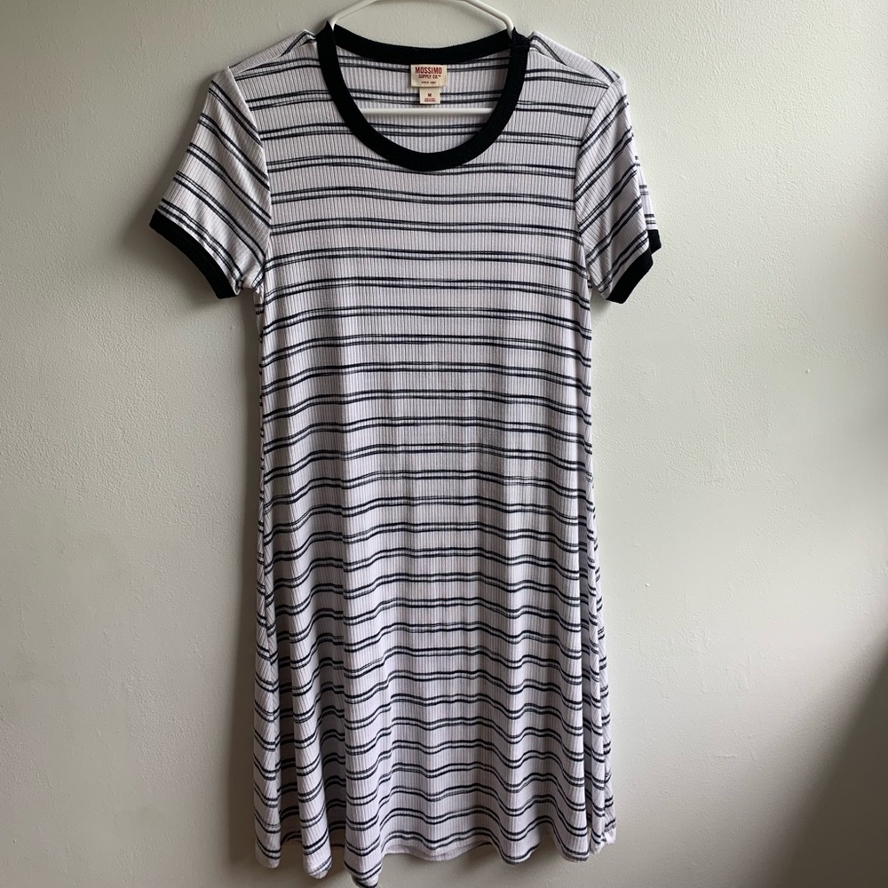striped t shirt dress